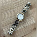 Bulova  Ladies Watch Two-Tone Bracelet Case Sparkling Silver Dial Gold-Tone Hands Photo 5