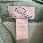 Oscar de la Renta Seafoam Green Zip Up Fleece House Coat Photo 2