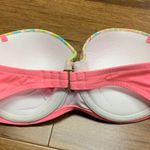 Victoria's Secret  Swim Strapless Padded Bikini Top Women Size Medium Floral Pink Photo 1