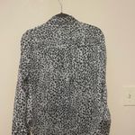Milly  BLACK GRAY GOLD LEOPARD SHEER‎ BLOUSE SIZE SMALL OR P Photo 4