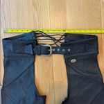 Vtg Harley Davidson Women’s Chaps Black Leather Biker Riding Gear Size Medium Photo 6