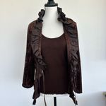 7 Collection Brown Velvet Jacket Size M Photo 6