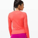 Lululemon  Swiftly Tech Long Sleeve Shirt 2.0 Race Length neon orange 6 Photo 1
