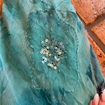 Euro Beaded Midi Skirt Blue Size 6 Photo 6