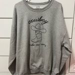 Cowboy Take Me Away Grey Crewneck Sweatshirt Gray Size XL Photo 1