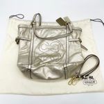 Coach  Audrie Andie Tote Bag Gold Metallic Leather Quiet Luxury Op Art 17064 Photo 14