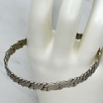 Vintage Aton Signed Silver Braided Bangle ✨ Designer Flat Woven Bracelet 💫 Photo 5