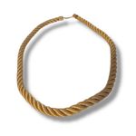 Vintage Women's Chunky Brown Twisted Rope Matinee Necklace Western Equestrian Photo 1