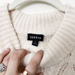 Torrid [] Cream Pointelle Open Knit Crew Neck Short Sleeve Pullover Sweater Sz 0X Photo 10