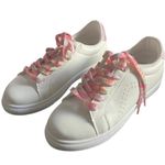 Black Poppy Pop Women's Breezy Lace Up White Multi-Color Low-Top Fashion Sneakers Size 6e Photo 2