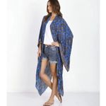 Amuse Society Amuse Society Brooklyn Kimono Duster Cardigan Medina Blue One Size Photo 2