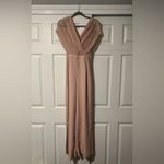 ZARA  Basic Lace Sheer Pale Pink Side Slit Pants Feminine Fairy Jumpsuit Formal Photo 2