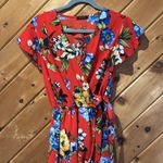 Scobe Bright red floral faux wrap maxi dress Photo 2