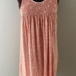 P. Jamas Pink Pima Cotton Smocked Night Gown XS Cottagecore Animal Print Trad Photo 0