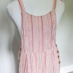 American Eagle Pink Striped Overall Style Jumper Photo 1