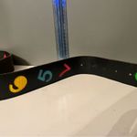 ATTAQUE VINTAGE 80'S NEON/BLACK Numbers LEATHER BELT MADE IN AUSTRALIA, SIZE M Black Photo 2