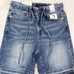 Judy Blue High Waist Release Hem Jogger Style Blue Denim Shorts Small NWT Photo 5