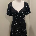 Abound LIKE NEW  Black & White Daisy Floral Patterned Short Sleeve Mini Dress XS Photo 1