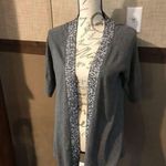 Apt. 9  Sequin Short Sleeve Gray Cardigan Photo 4
