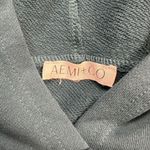 AEMI+CO Teal Blue Long Sleeve Cotton Henley Hoodie Sweatshirt Women's Medium Size undefined Photo 1