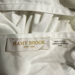Ramy Brook  Liv Top Women's Medium White Slit Bishop Sleeve Elastic Waist NWOT Photo 6