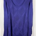 Foxcroft  NYC women’s long sleeve sweater, purple argyle print size 3X NWOT Photo 0