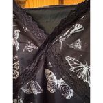 Kelsey Wilson Studio Fairycore Butterfly Print Drawstring Ruched Dress M NWT Black Size M Photo 4