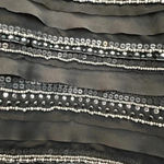 White House | Black Market Embellished Scallopped Zip Up Cardigan Sweater Size S Photo 6