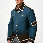 None Military Men's Teal White and Black Jacket Size M Photo 0