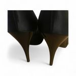 White House | Black Market  Black Peep Toe Heels size 7.5 Elegant Satin Dressy Photo 6