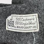 Cashmere Wool Scarf Charcoal Gray Fringe Handcraft Inc Photo 1