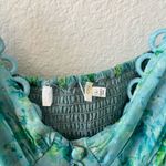 ASTR New  Revolve Tazia Floral Button‎ Tiered Maxi Blue Dress Size Large Photo 5