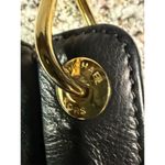 Michael Kors  Women's Black Leather Shoulder Bag Gold Hardware Casual Photo 2