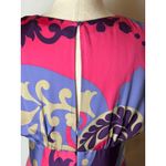 Boden Dress Women 6 Purple Pink Silk Flutter Sleeve Paisley Print Boho Preppy Photo 6