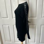 Bedo black long sleeved sweater dress with rhinestone arm detail Photo 1