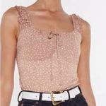 Nasty Gal  Lavender Pink PolkaDot RuffleStrap Sleeve Babydoll  Bodysuit Sz 2 Y2K Photo 3