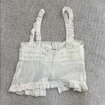 ZARA  Cream offwhite peasant tank top Blouse Photo 2