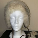 Saint Laurent Vintage YSL Yves  fur bonnet hat with pompoms One Size‎ Photo 0