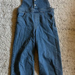 Levi's  Denim Wide Leg Overalls Sz 30 in Blue Photo 0