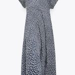 ZARA NWT Women  Floral Print Midi Dress Belted SZ-Medium Bloggers Fav Photo 6