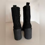 Free People Dylan Lace Up Chunky Mid Calf Suede Boots Black Women’s Size 8.5 Photo 7