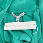 Amanda Uprichard NWT Green teal Silk Criss Cross Back Scoop Neck Sleeveless Top Photo 3