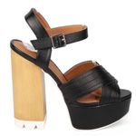 Qupid Black and Brown Platform Heels Photo 3