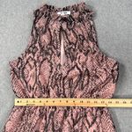 BB Dakota Wild Child Snake Print Mini Dress Size Small Pink/Black Ruffle Tiered Photo 5