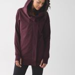 Lululemon  maroon wrap up hooded jacket Photo 1