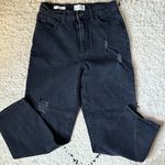 Universal Threads Universal Thread black distressed vintage straight style jeans women's 6 / 28R Photo 0