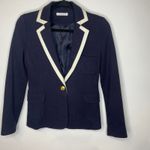 8 Eight Blue White Schoolgirl Blazer Sz Small ? Lady Jacket Photo 4