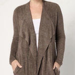 Barefoot Dreams  CozyChic Lite Coastal Cardi in Brown Size M Medium EUC!! Photo 0