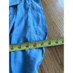 ZARA Sleeveless Belted Blue Jumpsuit Overalls Button Up Front Size S Photo 9