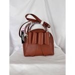 Crocci Bow Satchel Crossbody Bag Braided Handle‎ Designer Purse Brown Photo 3